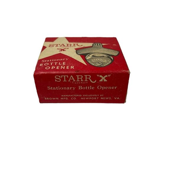 Star X Coca Cola Coke Wall Mount Crown Stationary Bottle Opener Cast Iron VTG - Picture 13 of 14